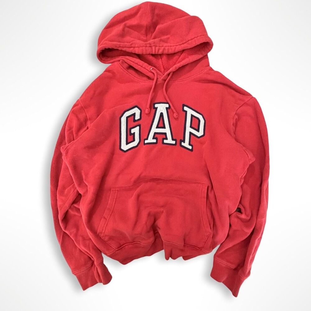 GAP Classic Arch Logo Red Hoodie, S, Fall Layer 90s y2K Retro Preppy
